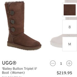 Tall brown UGG boot