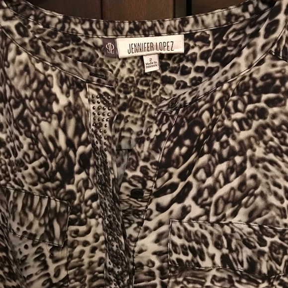 Jennifer Lopez Long Sleeve Dress With Tie - Picture 2 of 2