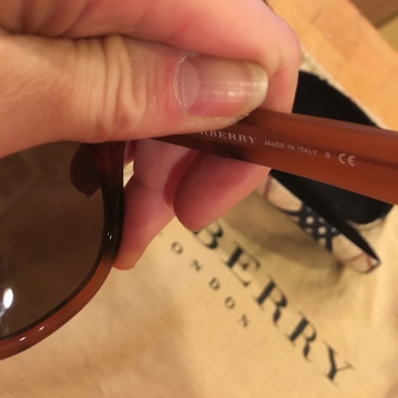 NWOT Burberry Side Logo Tortoise Sunglasses WBCASE - Picture 4 of 8