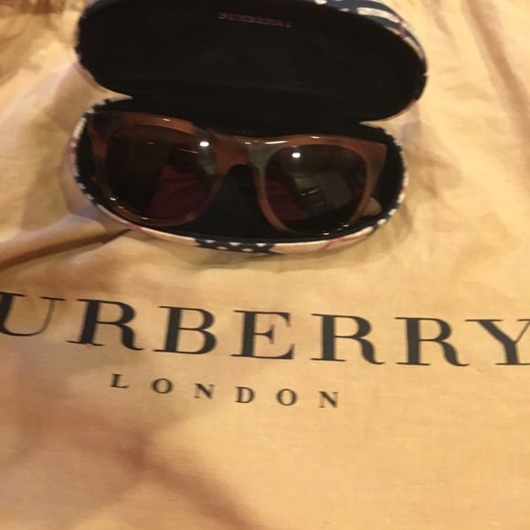 NWOT Burberry Side Logo Tortoise Sunglasses WBCASE - Picture 6 of 8