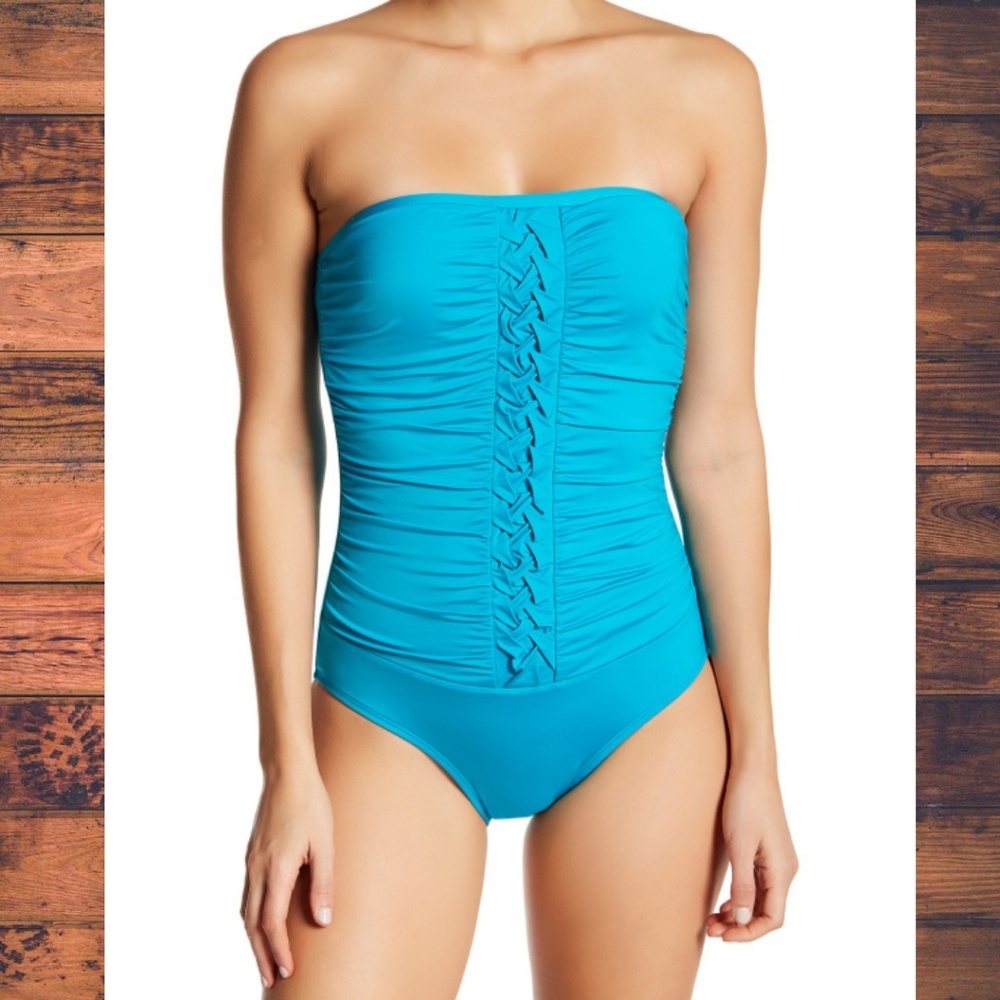 NWT Jantzen Signature Solids Pin-Tucked Bandeau