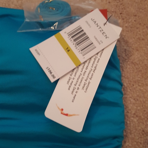 NWT Jantzen Signature Solids Pin-Tucked Bandeau - Picture 5 of 5