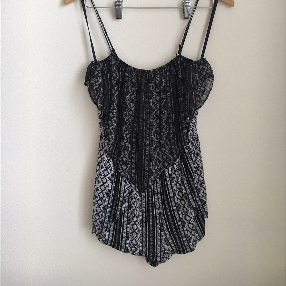 BCBGeneration ruffle layer romper