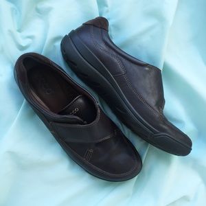 Ecco Brown Leather Shoes - Women's Size 41