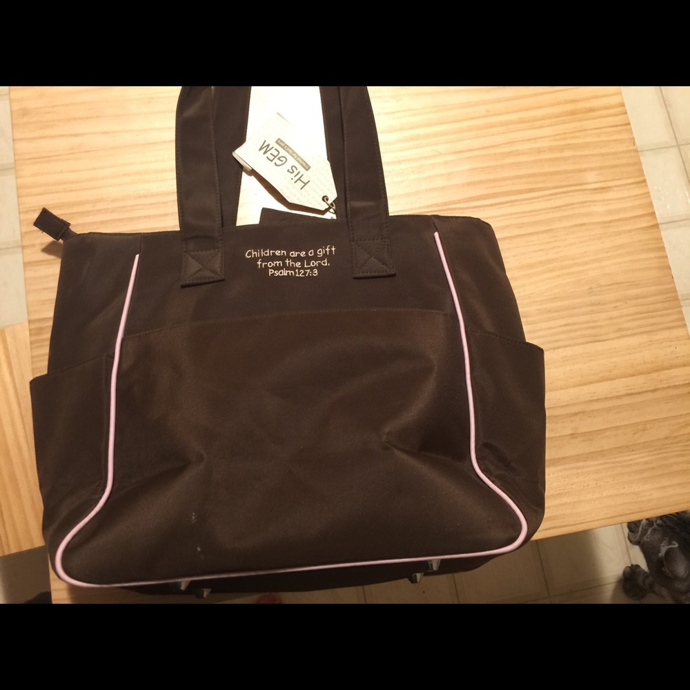 *Sale* Brown and pink Diaper Bag