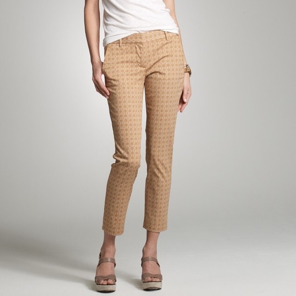 J. Crew Pants - JCREW City Fit Medallion Foulard Skimer Crop Pants
