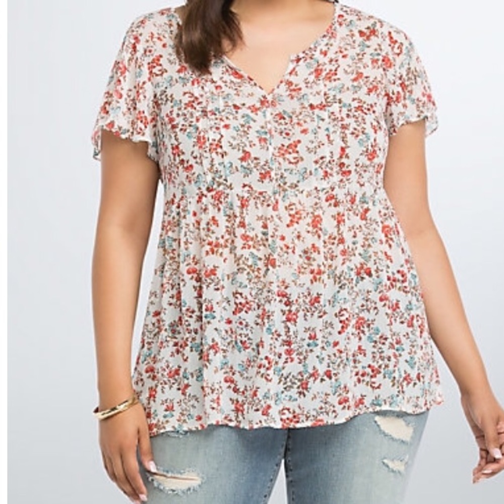 New Chiffon, Lace inset top