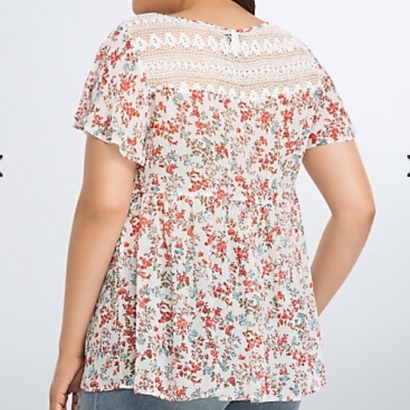 New Chiffon, Lace inset top - Picture 2 of 3