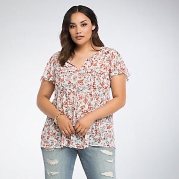 New Chiffon, Lace inset top - Picture 3 of 3