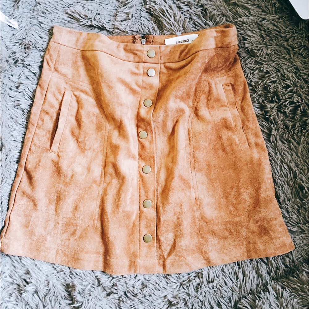 Suede skirt