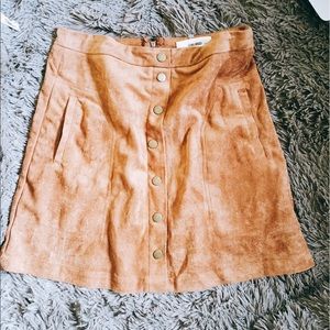 Suede skirt