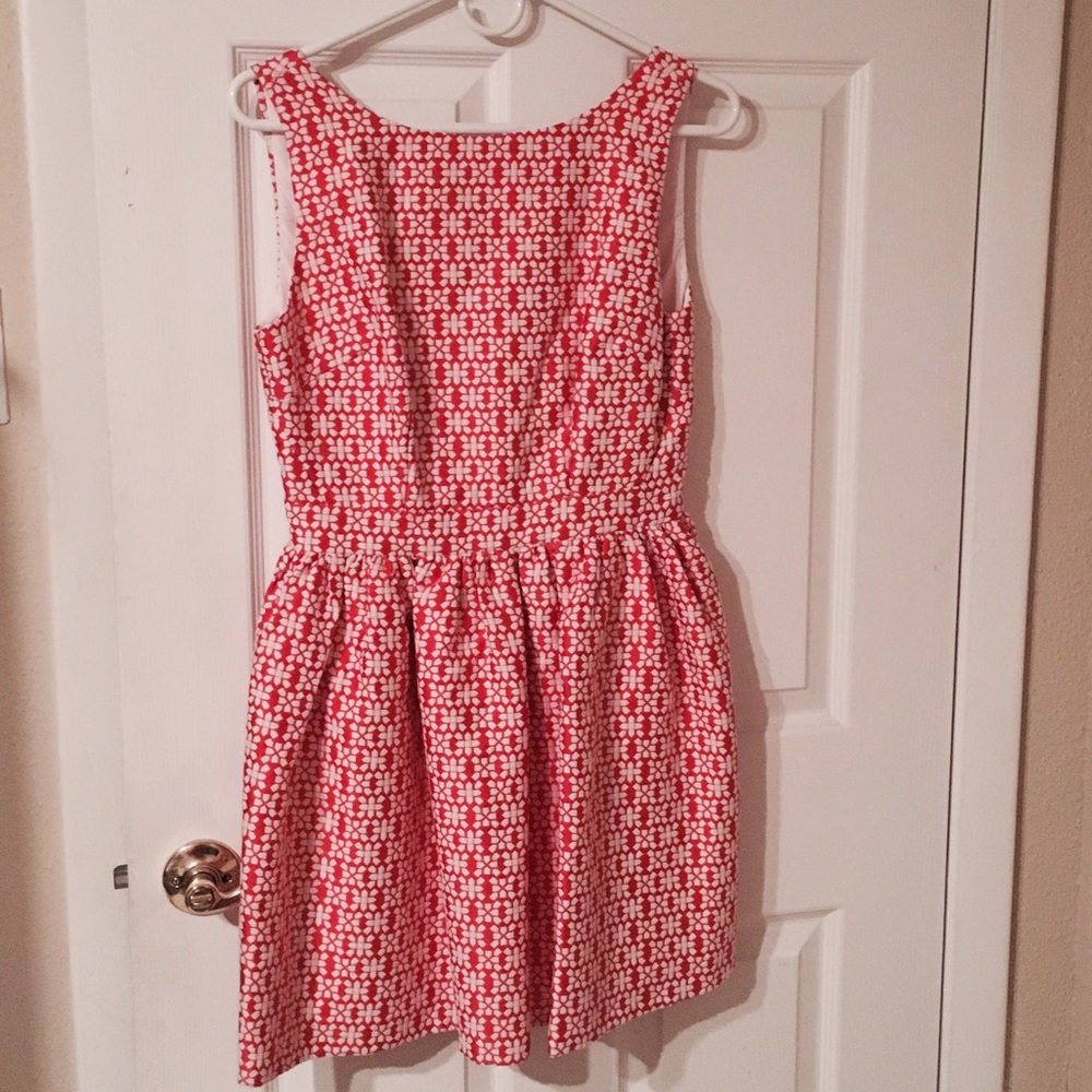 Coral backless summer dress