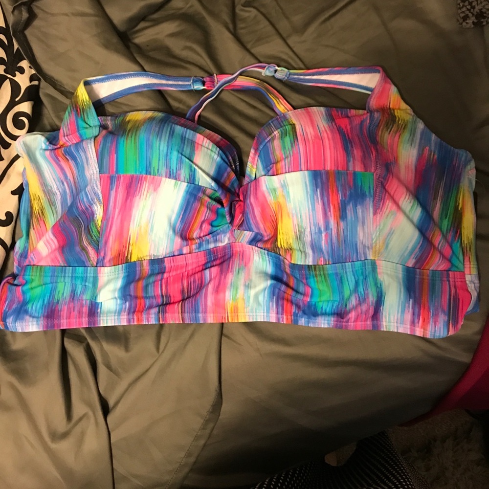Torrid rainbow swim top