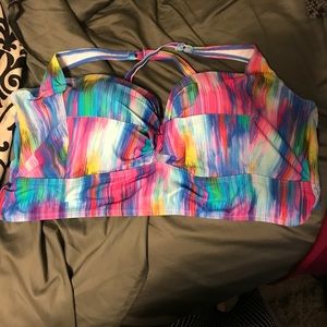 Torrid rainbow swim top