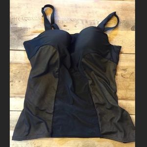 ❤Sexy black Cacique Lane Bryant Tankini Top 42C