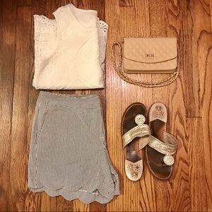 *FLASH SALE* Seersucker Scalloped Shorts