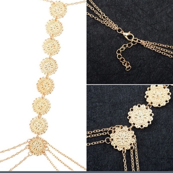 1 left! NWT gold boho body choker - Picture 2 of 4