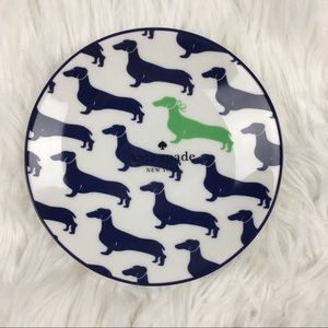 Kate Spade Daschund Dog Accessory plate NWT