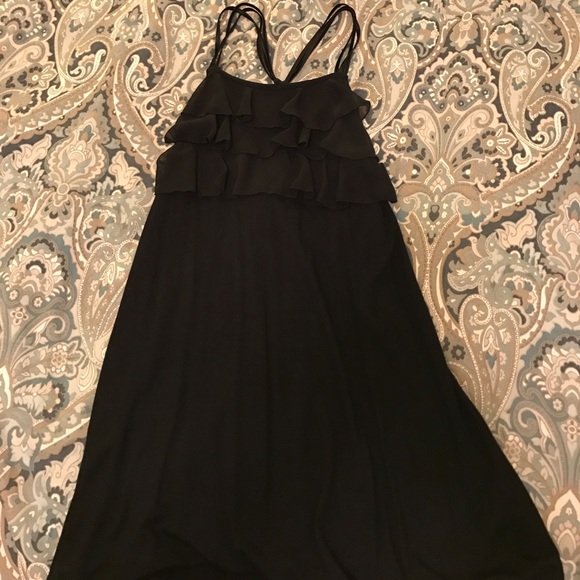 Express Black Ruffle Tank - Picture 1 of 3