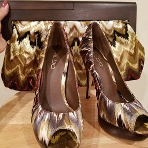 Heels and matching clutch from Aldo