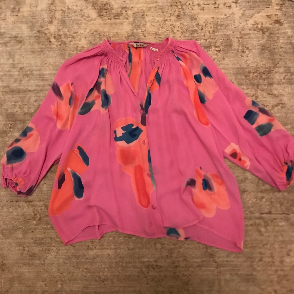 Tucker silk top