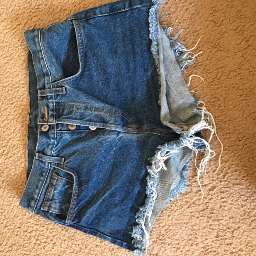 brandy melville high waisted denim shorts
