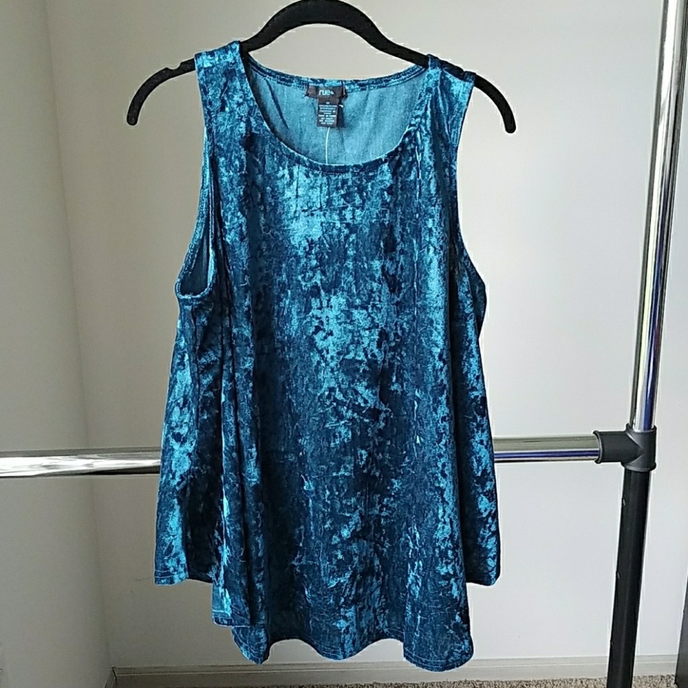 ⤵{2x} Rue 21 + Blue Velvet Tank NWT_4