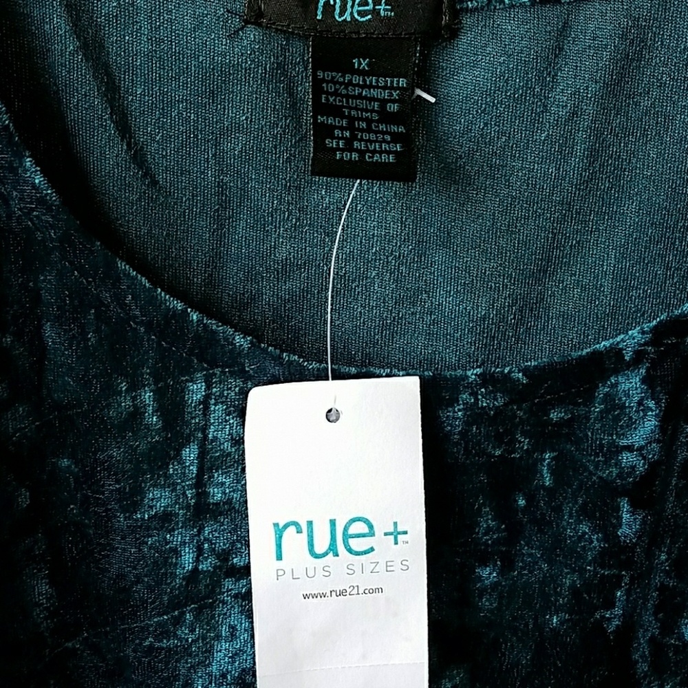 ⤵{2x} Rue 21 + Blue Velvet Tank NWT_5
