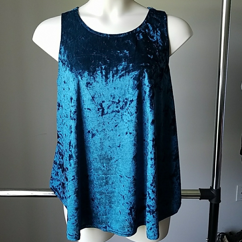⤵{2x} Rue 21 + Blue Velvet Tank NWT_3
