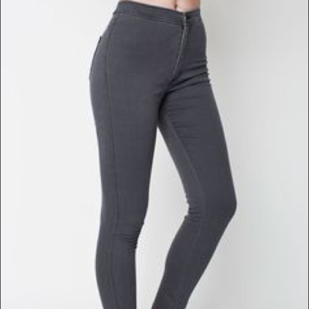 High rise faded black American apparel easy Jean