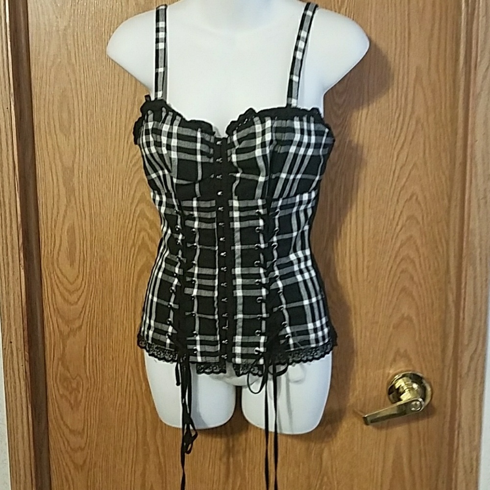 Last chance NWOT black and white corset