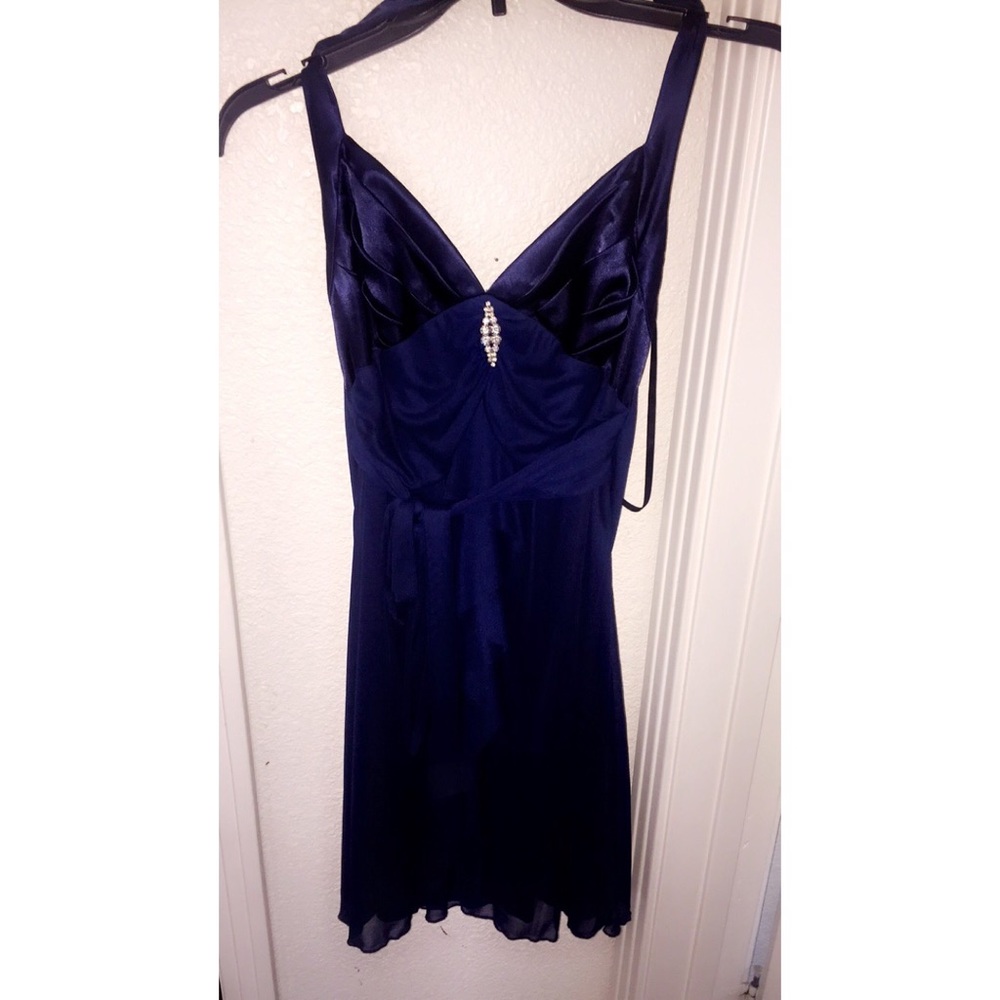 blue formal dress