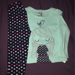 Shirt and leggings baby Girl GAP OUTFIT