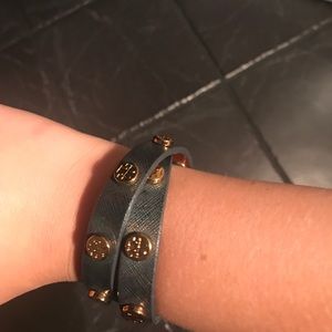 Metallic Tory Burch Wrap Bracelet