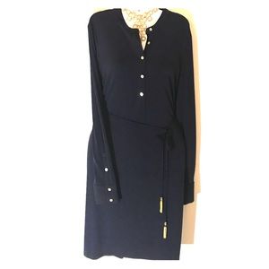 Calvin Klein navy half button up dress