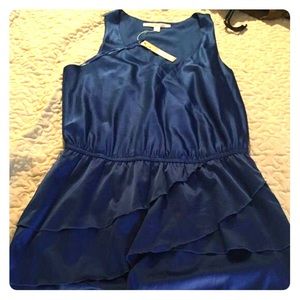LC Lauren Conrad Cerulean Blue Ruffle Dress