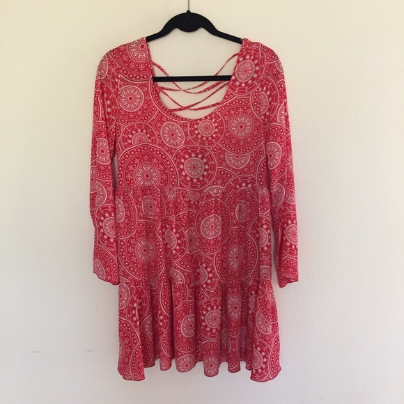 Long sleeve bright dress - Picture 1 of 4