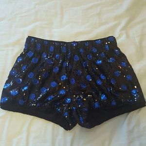 Sequined disco shorts