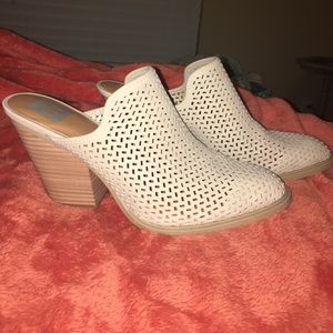 Pale green/grey mules