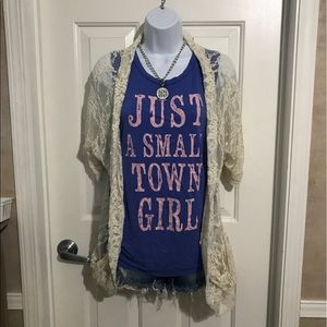 Tank and Lace Cardigan