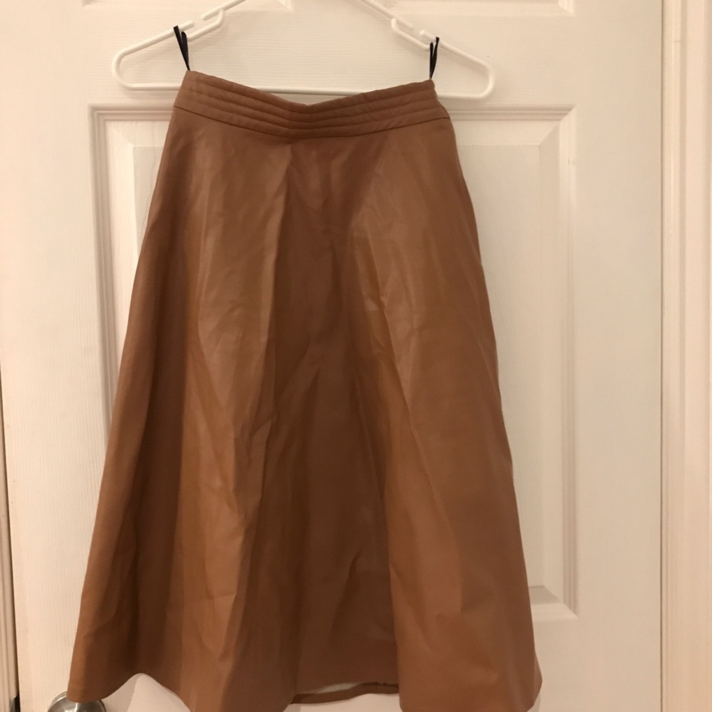 Forever 21 Brown Faux Leather Skirt