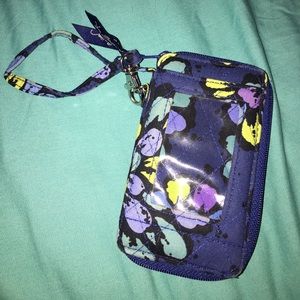 Small Vera Bradley wristlet in Indigo Pop