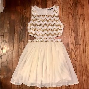 *LAST CALL* Chevron Sequin cutout dress