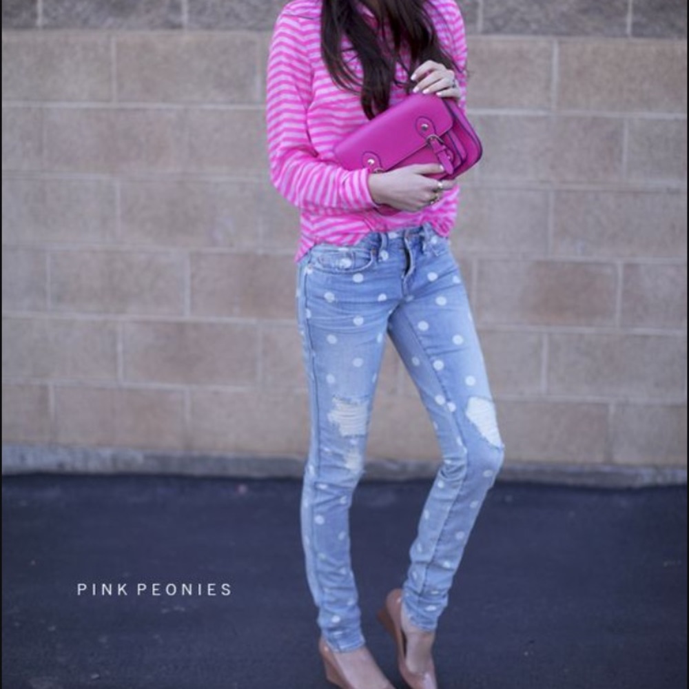 Polka dot jeans
