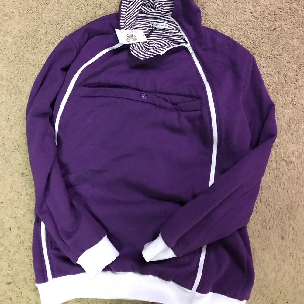 Size xl baby wearing hoodie