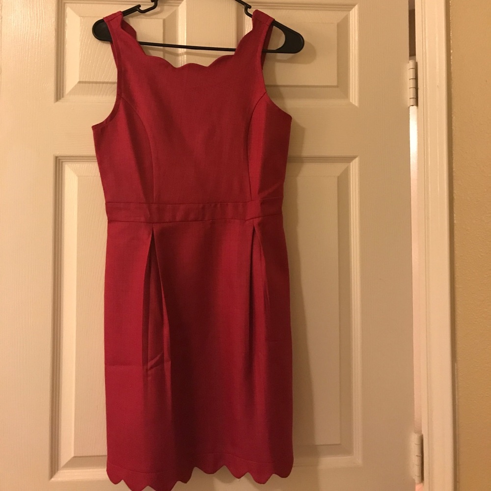 Magenta scalloped dress
