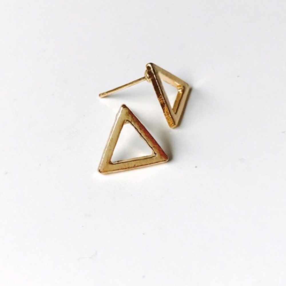 Last 1! šMinimalist Triangle Earrings - Picture 4 of 4