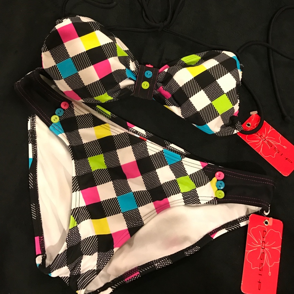 Gossip Neon & Black Bikini