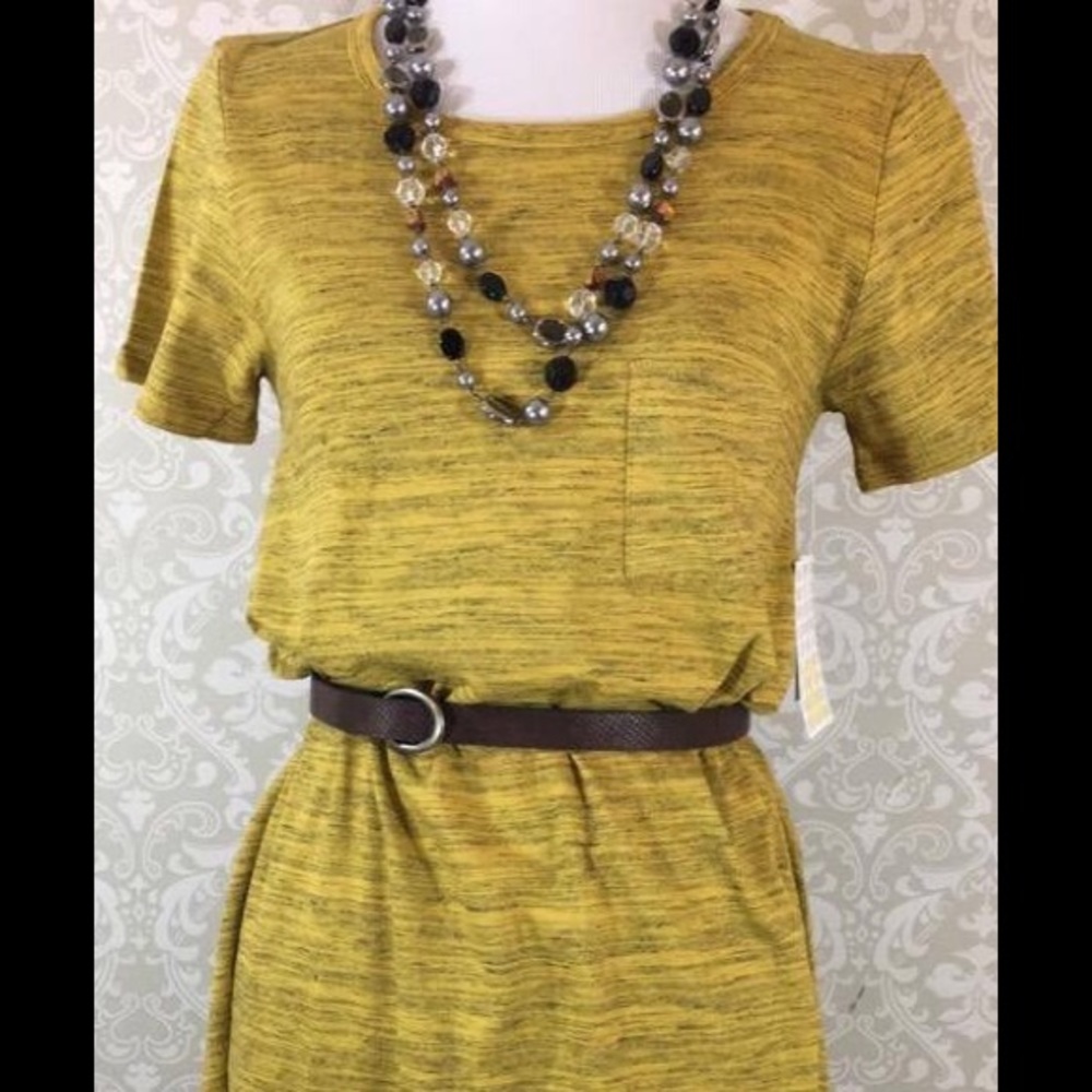 BNWT Yellow Lularoe Carly XXS