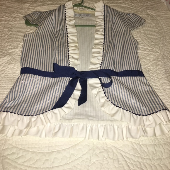 Seersucker Boutique Tie Waist Vest - Picture 2 of 4